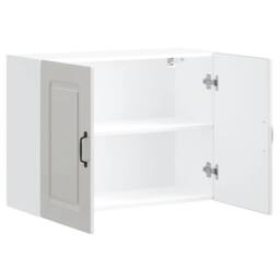 Berkfield Home Kitchen Wall Cabinet Kalmar High Gloss White Engineered Wood - thumbnail 5