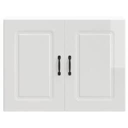 Berkfield Home Kitchen Wall Cabinet Kalmar High Gloss White Engineered Wood - thumbnail 6