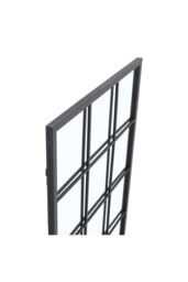 Living and Home Classic Rectangular Black Metal Grid Window Mirror, 60cm W x 90cm H - Size: 60 cm W x 90 cm H - thumbnail 5