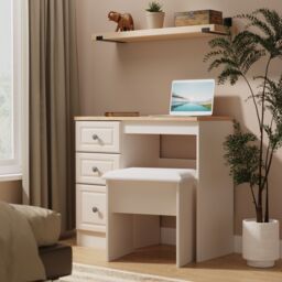 Ready Assembled 2 U Surrey 3 Drawer Vanity (Ready Assembled) in Taupe - Size: Medium - thumbnail 1