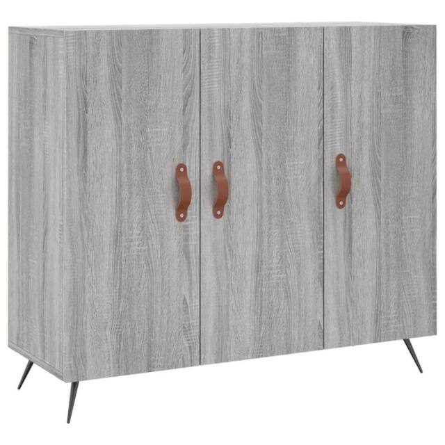 Berkfield Home Sideboard Grey Sonoma 90x34x80 cm Engineered Wood - Size: 90 x 34 x 80 cm - image 1