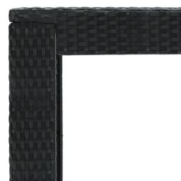 Berkfield Home Garden Bar Table Black 100x60.5x110.5 cm Poly Rattan - thumbnail 5