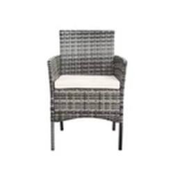 EONLION 4 PCS Rattan Garden Furniture Set Table Chairs Sofa Grey - thumbnail 3