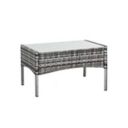 EONLION 4 PCS Rattan Garden Furniture Set Table Chairs Sofa Grey - thumbnail 2