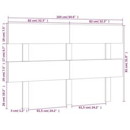 Berkfield Home Bed Headboard 164x3x81 cm Solid Wood Pine in Light Brown - Size: 164 x 3 x 81 cm - thumbnail 6