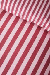 Catherine Lansfield 'Epping Textured Stripe' Reversible Duvet Cover Set in Burgundy - Size: Double - thumbnail 4
