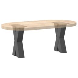 Berkfield Home Coffee Table Legs X-Shaped 2 pcs Anthracite 28x(42-43) cm Steel - thumbnail 8