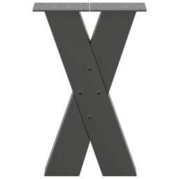 Berkfield Home Coffee Table Legs X-Shaped 2 pcs Anthracite 28x(42-43) cm Steel - thumbnail 5