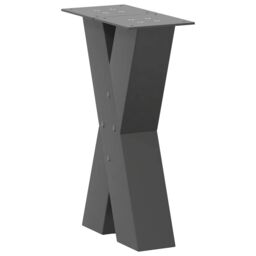 Berkfield Home Coffee Table Legs X-Shaped 2 pcs Anthracite 28x(42-43) cm Steel - thumbnail 4