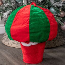 Samuel Alexander 1m Large Red & Green Santa's Hot Air Balloon Hanging Decoration - thumbnail 8