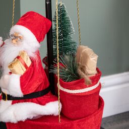Samuel Alexander 1m Large Red & Green Santa's Hot Air Balloon Hanging Decoration - thumbnail 6