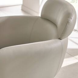 Cheshire Lorenza Premium Beige Faux Leather Swivel Dining Chairs - Set of 2 - thumbnail 5