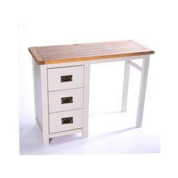 Cabinet Bits Argenta 3 Drawer Desk - Dressing Table Brass Drop Handle in Light Grey - thumbnail 2
