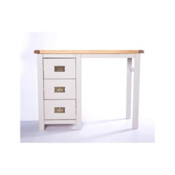 Cabinet Bits Argenta 3 Drawer Desk - Dressing Table Brass Drop Handle in Light Grey - thumbnail 3