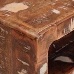 Berkfield Home Stylish End Tables with Shelf Multicolour Solid reclaimed wood - thumbnail 7