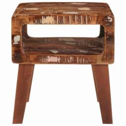 Berkfield Home Stylish End Tables with Shelf Multicolour Solid reclaimed wood - thumbnail 4
