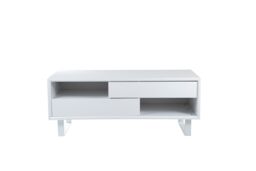 Orsina Gloss Finish Black High Gloss Coffee Table, Contemporary Table For Livingroom, Functional Decorative Table in White - thumbnail 5