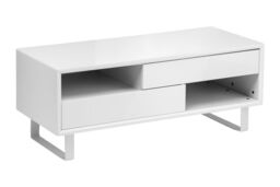 Orsina Gloss Finish Black High Gloss Coffee Table, Contemporary Table For Livingroom, Functional Decorative Table in White - thumbnail 7