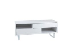 Orsina Gloss Finish Black High Gloss Coffee Table, Contemporary Table For Livingroom, Functional Decorative Table in White - thumbnail 6