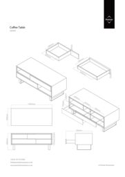 Orsina Gloss Finish Black High Gloss Coffee Table, Contemporary Table For Livingroom, Functional Decorative Table in White - thumbnail 3