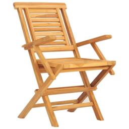 Berkfield Home Folding Garden Chairs 2 pcs 56x63x90 cm Solid Wood Teak in Brown - Size: 56 x 63 x 90 cm - thumbnail 3