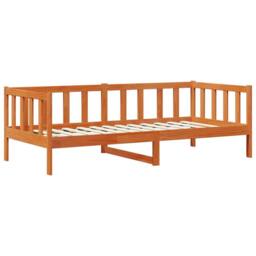 Berkfield Home Day Bed Set Wax Brown 90 x 200 cm Solid Pine Wood - thumbnail 3