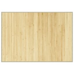 Berkfield Home Rug Rectangular Light Natural70x100 cm Bamboo - Size: Medium - thumbnail 2