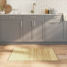 Berkfield Home Rug Rectangular Light Natural70x100 cm Bamboo - Size: Medium - thumbnail 1