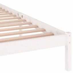 Berkfield Home Day Bed Solid Wood Pine 200x200 cm Super King White - thumbnail 6