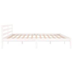 Berkfield Home Day Bed Solid Wood Pine 200x200 cm Super King White - thumbnail 5