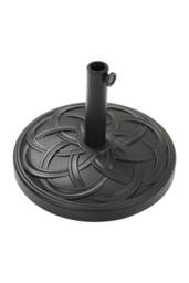 H&O Direct Woven Pattern Concrete-Filled Patio Umbrella Stand in Black - thumbnail 3