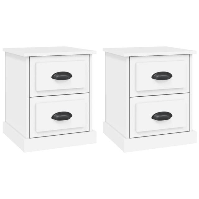 Berkfield Home Bedside Cabinets 2 pcs White 39x39x47.5 cm Engineered Wood - image 1