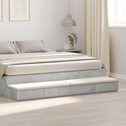 Berkfield Home Bed Drawers Concrete Grey 180x36, 5x16, 5 cm Engineered Wood