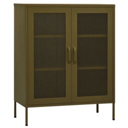 Berkfield Home Storage Cabinet Olive Green 80x35x101.5 cm Steel - thumbnail 2