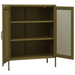 Berkfield Home Storage Cabinet Olive Green 80x35x101.5 cm Steel - thumbnail 4