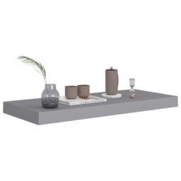 Berkfield Home Floating Wall Shelf Grey 60x23.5x3.8 cm MDF - thumbnail 3