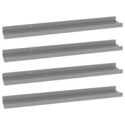 Berkfield Home Decorative Wall Shelves 4 pcs Grey 60x9x3 cm - Size: 60 x 9 x 3 cm - thumbnail 3