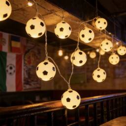 FLAVORA LED Football Light String Solar Outdoor in White - thumbnail 1