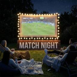 FLAVORA LED Football Light String Solar Outdoor in White - thumbnail 2