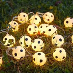 FLAVORA LED Football Light String Solar Outdoor in White - thumbnail 3
