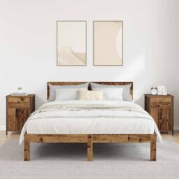 Berkfield Home Bedside Cabinets 2 pcs Old Wood 40x42x60 cm Engineered Wood in Brown - Size: 40 x 42 x 60 cm - thumbnail 4