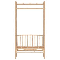 Berkfield Home Garden Bench with Pergola 116 cm Bamboo in Brown - thumbnail 3