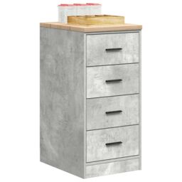 Berkfield Home Garage Storage Cabinet Concrete Grey 40x51x85 cm Solid Wood Pine - Size: 40 x 51 x 85 cm