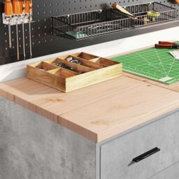 Berkfield Home Garage Storage Cabinet Concrete Grey 40x51x85 cm Solid Wood Pine - Size: 40 x 51 x 85 cm - thumbnail 4