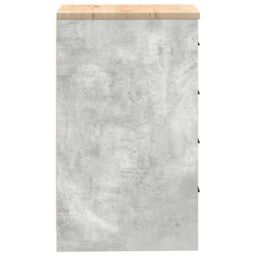 Berkfield Home Garage Storage Cabinet Concrete Grey 40x51x85 cm Solid Wood Pine - Size: 40 x 51 x 85 cm - thumbnail 7