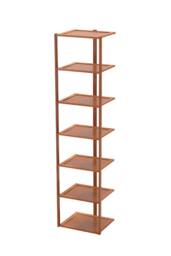 Living and Home 7 Tiers Bamboo Shoe Rack Entryway Hallway Shoe Storage Shelf in Brown - thumbnail 4