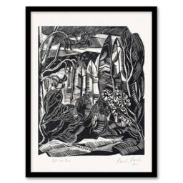 "Artery8 Winter in Hampden Black White Landscape Nash Framed Wall Art Print - Size: W12"" x H16""" - thumbnail 1
