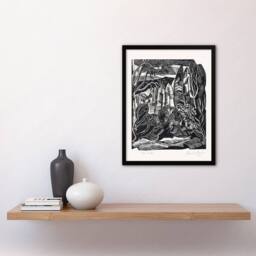 "Artery8 Winter in Hampden Black White Landscape Nash Framed Wall Art Print - Size: W12"" x H16""" - thumbnail 4