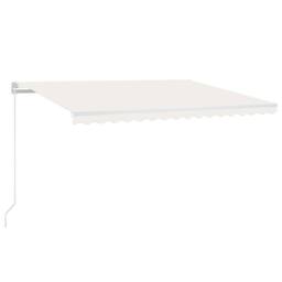 Berkfield Home Manual Retractable Awning with LED 450x300 cm Cream - thumbnail 2