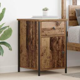 Berkfield Home Rustic Bedside Cabinets 2 pcs Old Wood 40x42x60 cm Engineered Wood in Brown - Size: 40 x 42 x 60 cm - thumbnail 2
